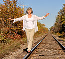 Senior Women Walking On Track
