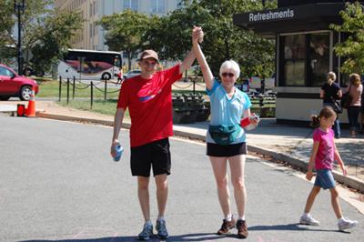 We finished our marathon 26.3 miles - don't we look good?